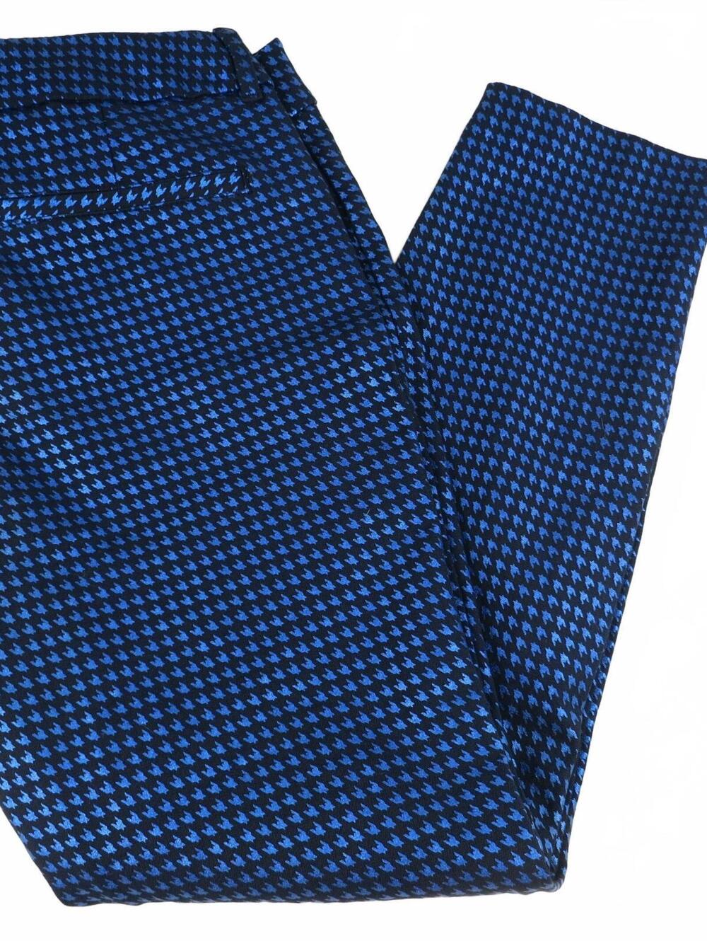 Old Navy Pixie Pants in Blue and Black Houndstooth Womens 8
